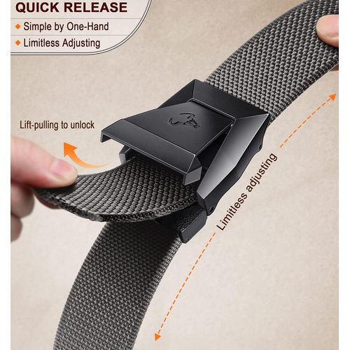 Tzf-Ceinture Tactique, Ceinture Homme Militaire Travail Pompier Ceinturon 3,8cm,Boucle À Dégagement Rapide