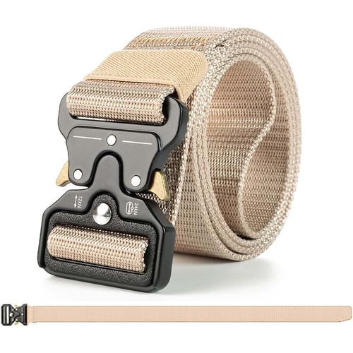 Men's Military Belt 1.5 Inch Nylon Work Belt,Military Tactical Belt With Quick Release Metal Buckle For Hiking Camping Outdoor Sports.[E1448]