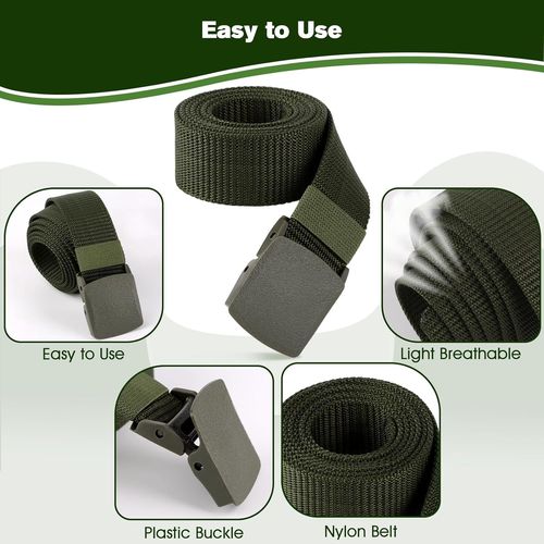 Tzf-3 Pièces Ceinture En Nylon Homme Ceinture Homme Tissu Réglable Sangle De Tissus Homme Unisexe Tressée Belt Sans Métal En Toile Pour Le Travail 150cm