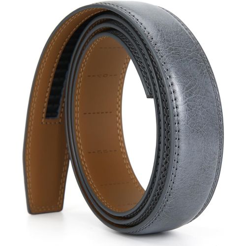 Men's Belt Automatic Ratchet Belt For Men Leather Belt 3.5cm Wide No Buckle.[E517]