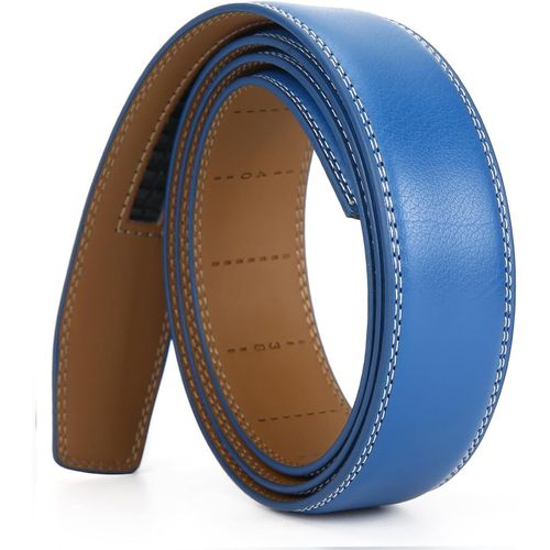 Men's Belt Automatic Ratchet Belt For Men Leather Belt 3.5cm Wide No Buckle.[E525]