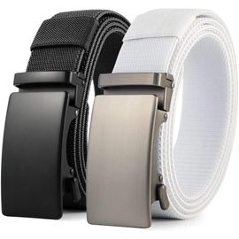 Cauc-Ceinture Hommes, Ceinture De Golf Élastique Pour Hommes, Nylon À Cliquet Ceinture Hommes Ceinture Casual, Garniture Réglable Pour S'adapter