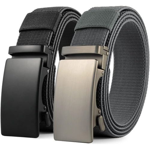 Cauc-Ceinture Hommes, Ceinture De Golf Élastique Pour Hommes, Nylon À Cliquet Ceinture Hommes Ceinture Casual, Garniture Réglable Pour S'adapter