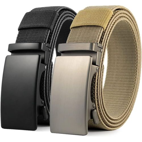 Cauc-Ceinture Hommes, Ceinture De Golf Élastique Pour Hommes, Nylon À Cliquet Ceinture Hommes Ceinture Casual, Garniture Réglable Pour S'adapter