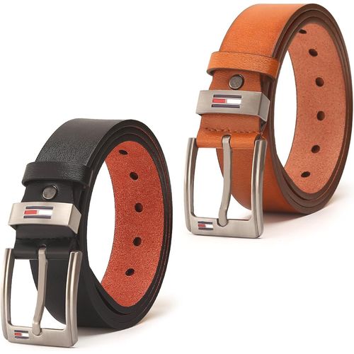 Tianyi-2 Pièces Ceintures Pour Hommes Avec Boucle Alliage, Taille Réglable De 115 Ou 120 Cm, Cuir Synthétique, Pour Les Costumes Travail D'affaires, Cadeaux Pour Hommes
