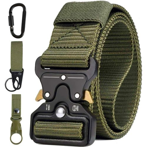Tianyi-Ceinture Hommes Tactique, Ceintures De Travail En Nylon Robustes De Style Militaire Avec Boucle En Métal À Dégagement Rapide.