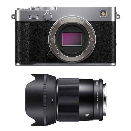 FUJIFILM X-E5 Silver + SIGMA 23mm f/1.4 Garanti 3 ans