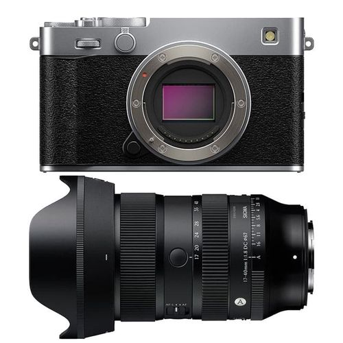 FUJIFILM X-E5 Silver + SIGMA 17-40mm f/1.8 Garanti 3 ans
