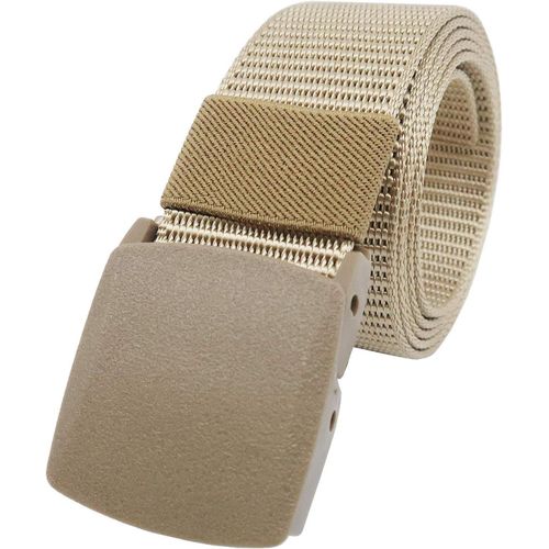 Adjustable 120 Cm Nylon Canvas Military Strap Belt Nickel Free Plastic Buckle Anti Allergy.[E1431]