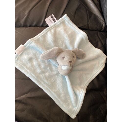 Grand Doudou Semi Plat Carré Lapin Gris Bleu La Roche Posay 34*34cm
