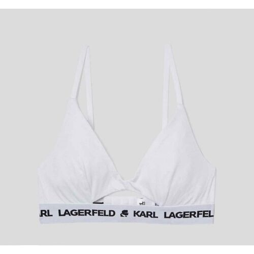 Soutien-Gorge Triangle Sans Armatures Logoté - Blanc