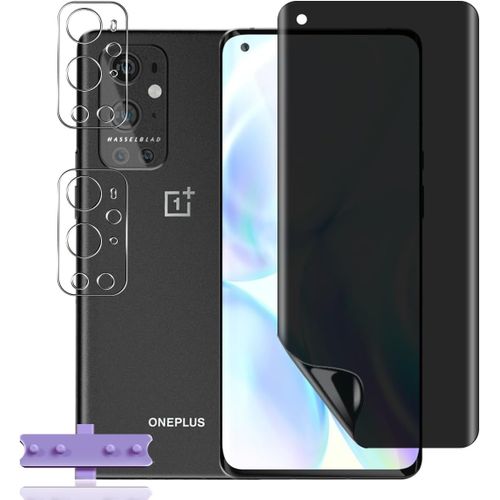 Film Confidentialité Pour Oneplus 9 Pro ¿ 1 Film Tpu Auto-Réparant Anti-Espion + 2 Films Verre Trempé Pour Lentille Caméra