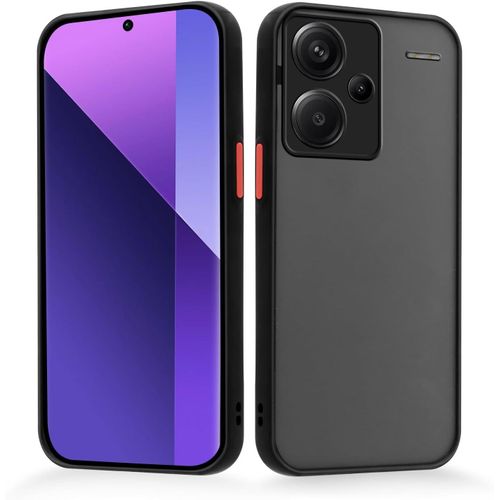 Coque Xiaomi Redmi Note 13 Pro Plus 5g - Dos Translucide Mat Givré Anti-Empreintes, Antichoc Avec Bords Surélevés (Caméra/Écran), Tpu Souple + Dos Pc Ultra-Mince - Noir