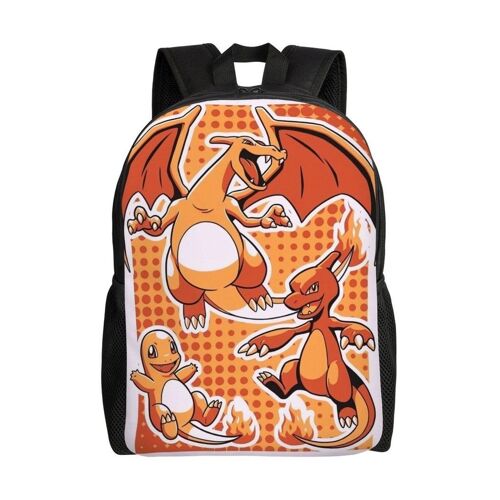 Sac à dos polyvalent Charmander, lavable, style décontracté, pour écoliers, étudiants, tendance, en tissu Oxford, unisexe, HXN4018