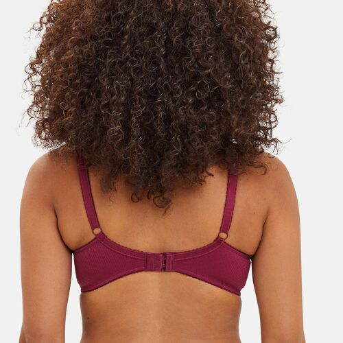 Soutien-Gorge Emboitant Avec Armatures En Dentelle Rouge