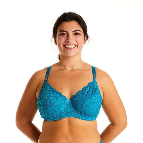 Soutien-Gorge À Armatures Turquoise Fossette Bleu