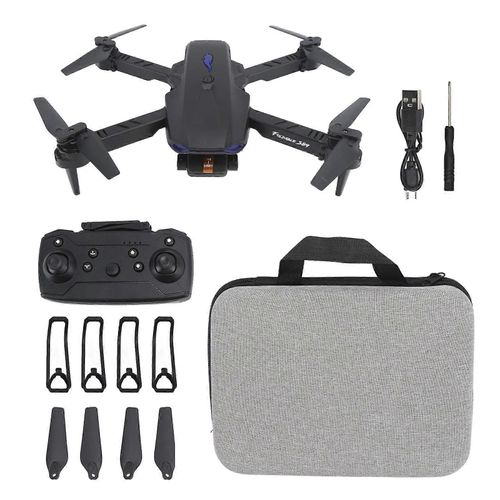 Drone Rc Avec Double Caméra 4k Hd, Quadricoptère Pliable Anti-Interférences 2,4 Ghz, Sans Tête, Anti-Obstacles, Pour Adultes, Enfants Et Débutants-Yunong
