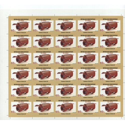 Congo-Kinshasa Timbres Les Masques Non Dentelés 2002