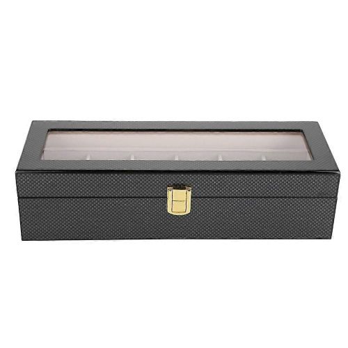 Boîte De Rangement En Bois Peinte À 6 Compartiments Pour Montres Et Bijoux