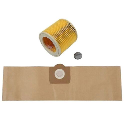 5 sacs à poussière et 1 filtre compatibles avec l'aspirateur Karcher WD3