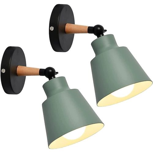 Lot De 2 Appliques Murales Industrielles Vintage, Plafonniers, Luminaires E27 En Métal Réglables, Rétro, Pour Intérieur