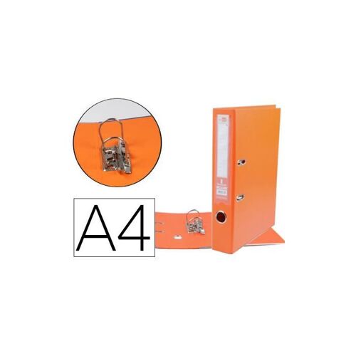 Liderpapel Classeur Levier A4 Documenta Carton Rembordé 1,9mm Dos 52mm Rado Métallique Coloris Orange
