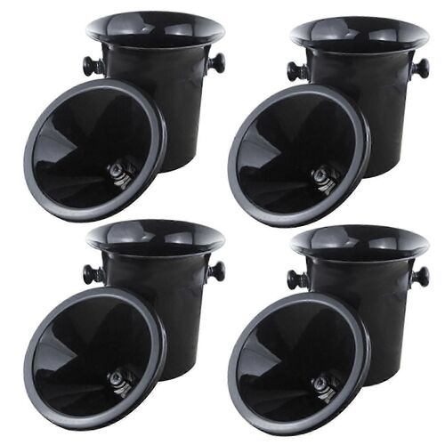 Lot De 4 Crachoirs À Vin En Plastique Noir - Taille Standard Avec Entonnoir Noir - Seau À Champagne - Hwy