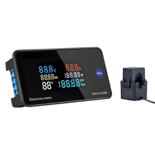 Voltmètre ampèremètre AC 50-300 V, compteur Kws S, wattmètre numérique AC à LED, compteur électrique (avec S)