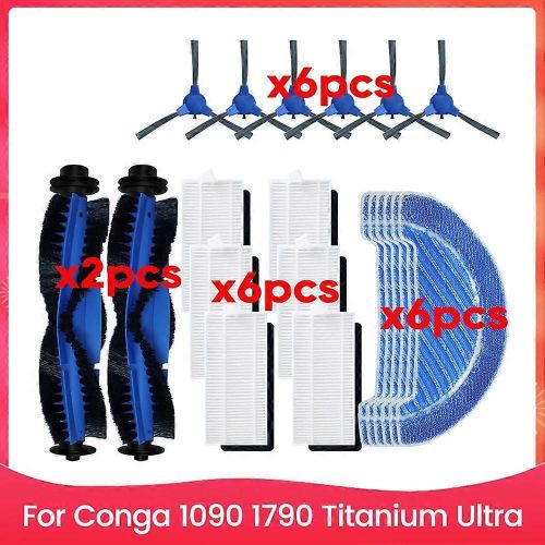 Kit d'accessoires pour aspirateur Titanium Ultra 1090 1790, brosse latérale principale, filtre, tampons de nettoyage, couvercle de brosse