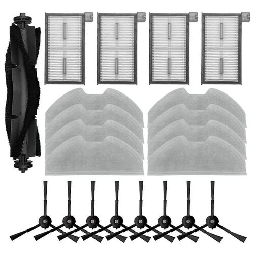 Kit de rechange pour aspirateur X8 Pro Series, brosse latérale principale, filtre et chiffon de nettoyage