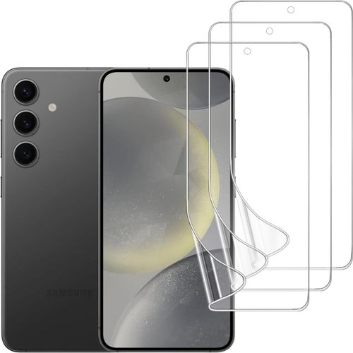 SJZG-Lot De 3 Films De Protection D'Écran En Tpu Pour Samsung Galaxy S24 5G 6,1"", Auto-Réparation, Film Tpu Souple Et Flexible, Compatible Avec Galaxy S24 5G 6,1"", Support De Déverrouillage