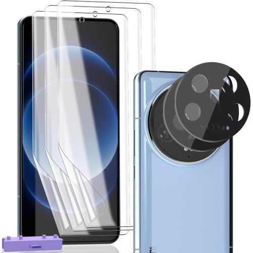 Protection Pour Xiaomi 14 Ultra, Xiaomi 14 Ultra Protection Écran Flexible 3 Pièces Et Xiaomi 14 Ultra Verre Trempé D'objectif 2 Pièces. Hd Film Anti-Rayures Pour Xiaomi 14 Ultra Protection