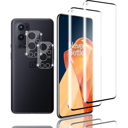 Lot 4 Pièces Oneplus 9 Pro ¿ 2 Protecteurs D¿Écran + 2 Protections Objectif Caméra En Verre Trempé 0,26 Mm 9h Hd Ultra Résistant