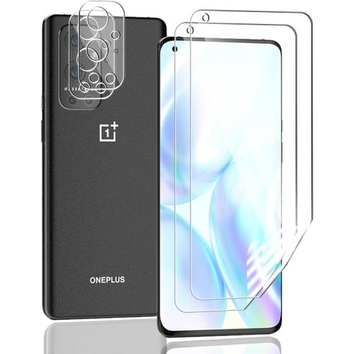 Kit Protection Oneplus 9 Pro ¿ 2 Films Écran Tpu Hd Anti-Rayures Compatibles Empreinte + 2 Protections Objectif Verre Trempé 9h, Bords Incurvés & Pose Sans Bulles