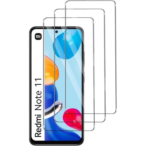 Film Protecteur En Verre Trempé Pour Xiaomi Redmi Note 11 - Lot De 3, Dureté 9h, Anti-Rayures, Bords 3d Courbés, Anti-Bulles, Haute Définition Et Anti-Empreintes
