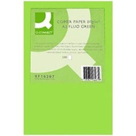 Q-Connect Papier Couleur Multifonction A3 80g/M2 Unicolore Ramette 500 Feuilles - Vert Néon