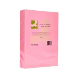 Q-Connect Papier Couleur Multifonction A4 80g/M2 Unicolore Ramette 500 Feuilles - Rose Néon