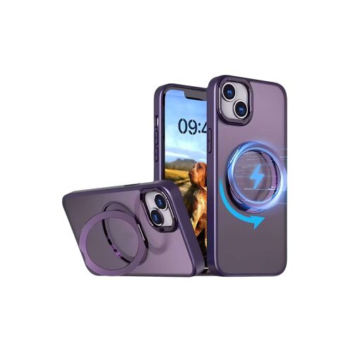 Jaym - Coque Renforcée Violet Compatible Avec Apple iPhone 16 - Compatible Magsafe - Bumper En Couleur, Dos Fumé Et Finition Chromée De L'anneau Magnétique