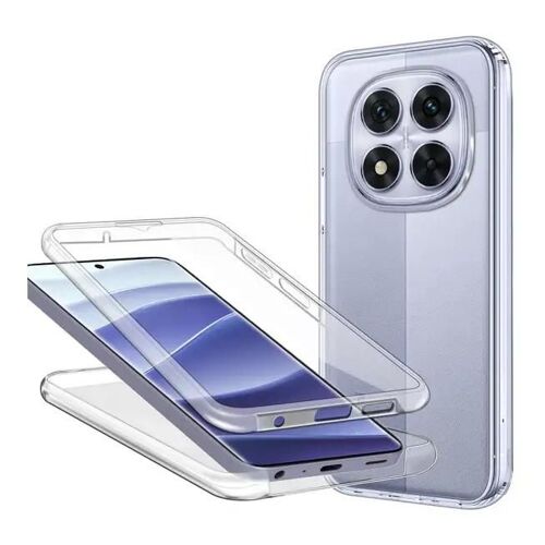 Coque pour Xiaomi Redmi Note 14 Pro 5G / Note 14 Pro+ Plus 5G / Poco X7 - housse etui silicone gel 360 integrale + verre trempe - TRANSPARENT