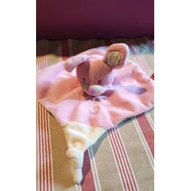 Doudou lapin rose tex baby
