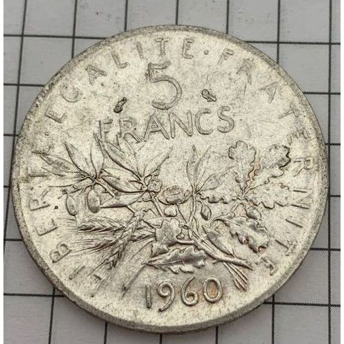 Pièce 5 Frs Argent Année 1960