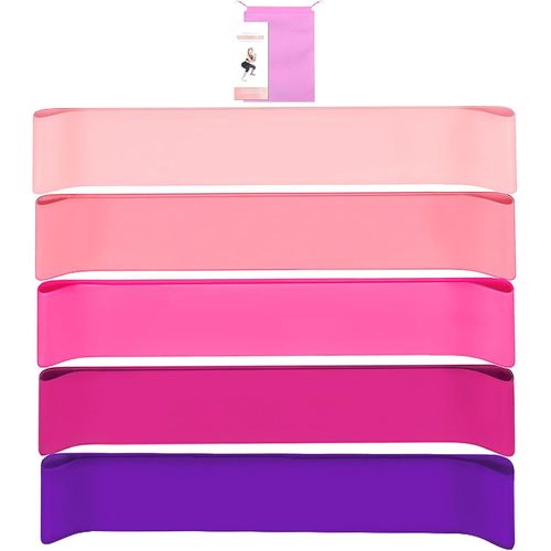 Sept-Poraceous 5 Pièces Elastique Musculation, 5 Niveaux De Force, Bande De Résistance Latex Élastique, Avec Sac Transport Et Instructions, Accessoires Salle Sport Pour Musculation, Pilates Yoga