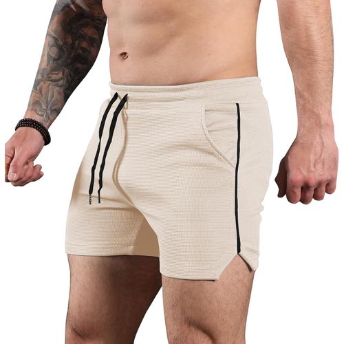 Sept-Short Sport Gaufre Homme Jogging Running Court Short De Musculation Pour Entraînement Gym Été