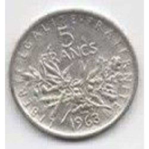 Pièce 5 Frs Argent Année 1963