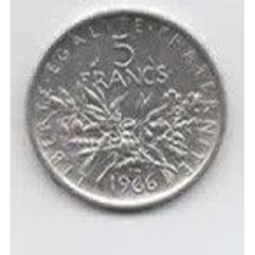 Pièce 5 Frs Argent Année 1966