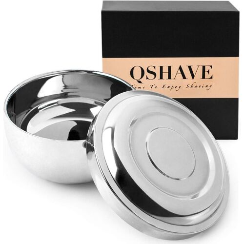 Kalanka-Bol De Mousse Rasage À Savon En Acier Inoxydable Avec Couvercle, Bowl Tasse De Rasage, 4 Pouces Diamètre, Taille Profonde, Plaqué Chrome, 1pc 