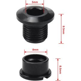 Asfasfq-5 Pièces Vélo Boulons À Chaîne Simple, 7075 Alliage D'aluminium Boulons De Plateau De Pédalier, Boulons Et Écrous De Roue De Chaîne Pour Vélo De Route, Vtt, Bmx, Mtb, Fixie