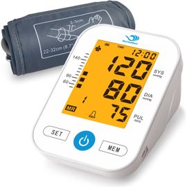 Tensiomètre Bras Numérique,Haute Précision, Tensiometre Médical Cliniquement Approuvé,Brassard Ajustable 22-32cm, Grand Led Écran Rétroéclairé, 2 Utilisateurs*99 Ensembles De Mémoire