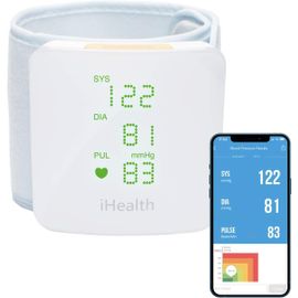 View - Tensiomètre Poignet Mesure Tension Artérielle, Pouls, Battements C?Ur Irréguliers - Affichage Écran Led, 120 Mémoires, Multi Utilisateurs - Dispositif Médical Bluetooth Ios Et Android