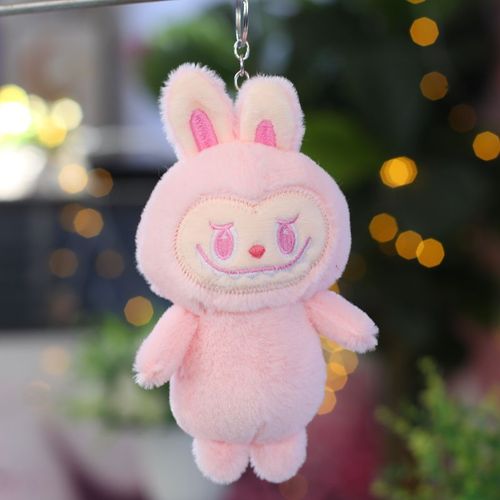 Jouet En Peluche Labubu De La Marque Xiangyi Pendentif De Poupée En Tissu Rose Pour Sac À Dos Et Porte-Clés Wholesale